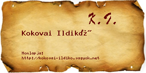 Kokovai Ildikó névjegykártya