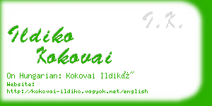 ildiko kokovai business card